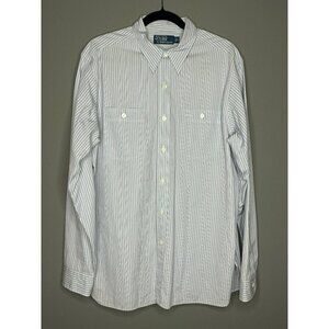 POLO by Ralph Lauren LS Button-Up Shirt Men's Large Striped Classic